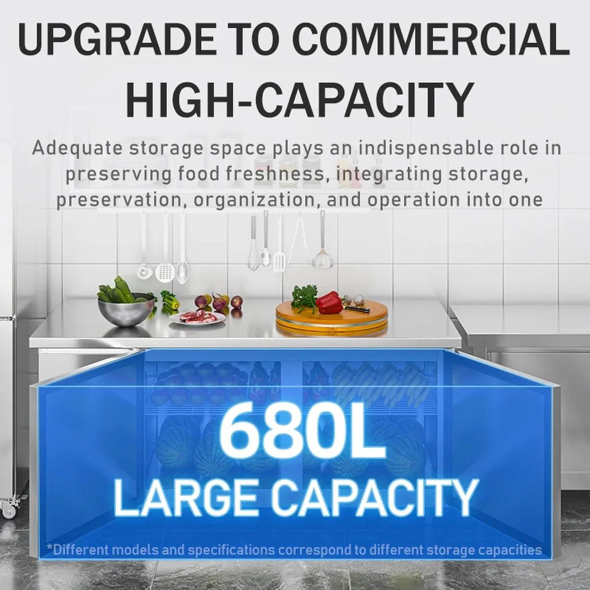 Double-door Commercial Stainless Steel Prep Table Kitchen Cabinet…