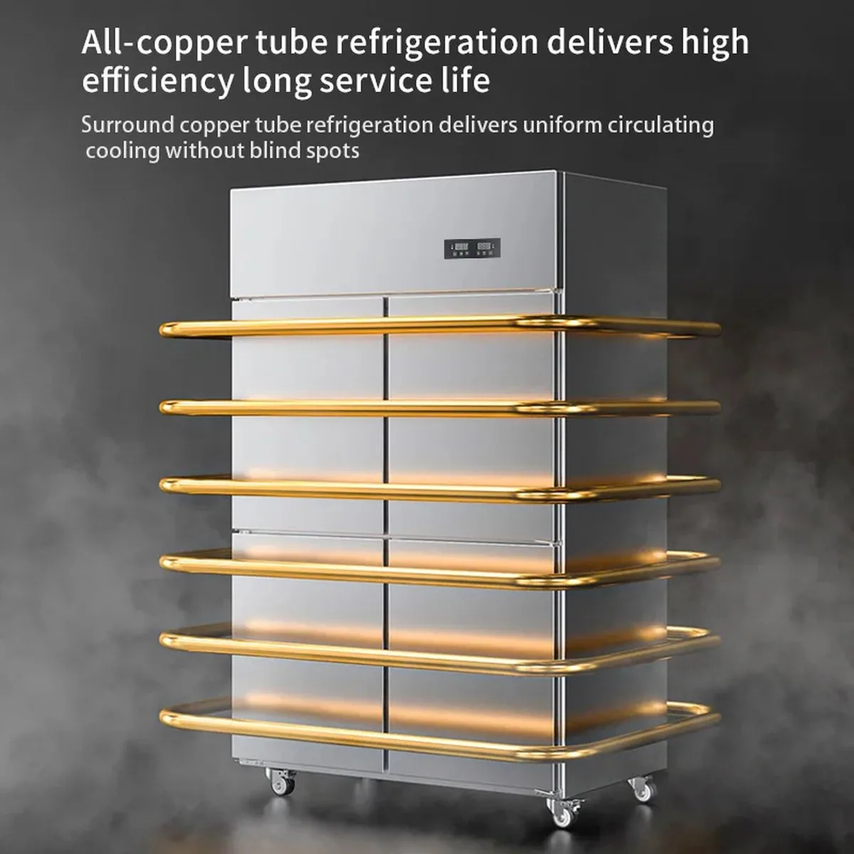 Energy-Saving Stainless Steel Reach-In Refrigerator Four Doors Freecooling…