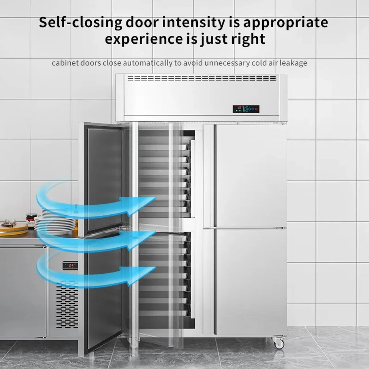 Stainless Steel Four Doors Full Cold Storage Upright Reach-In Freezer…