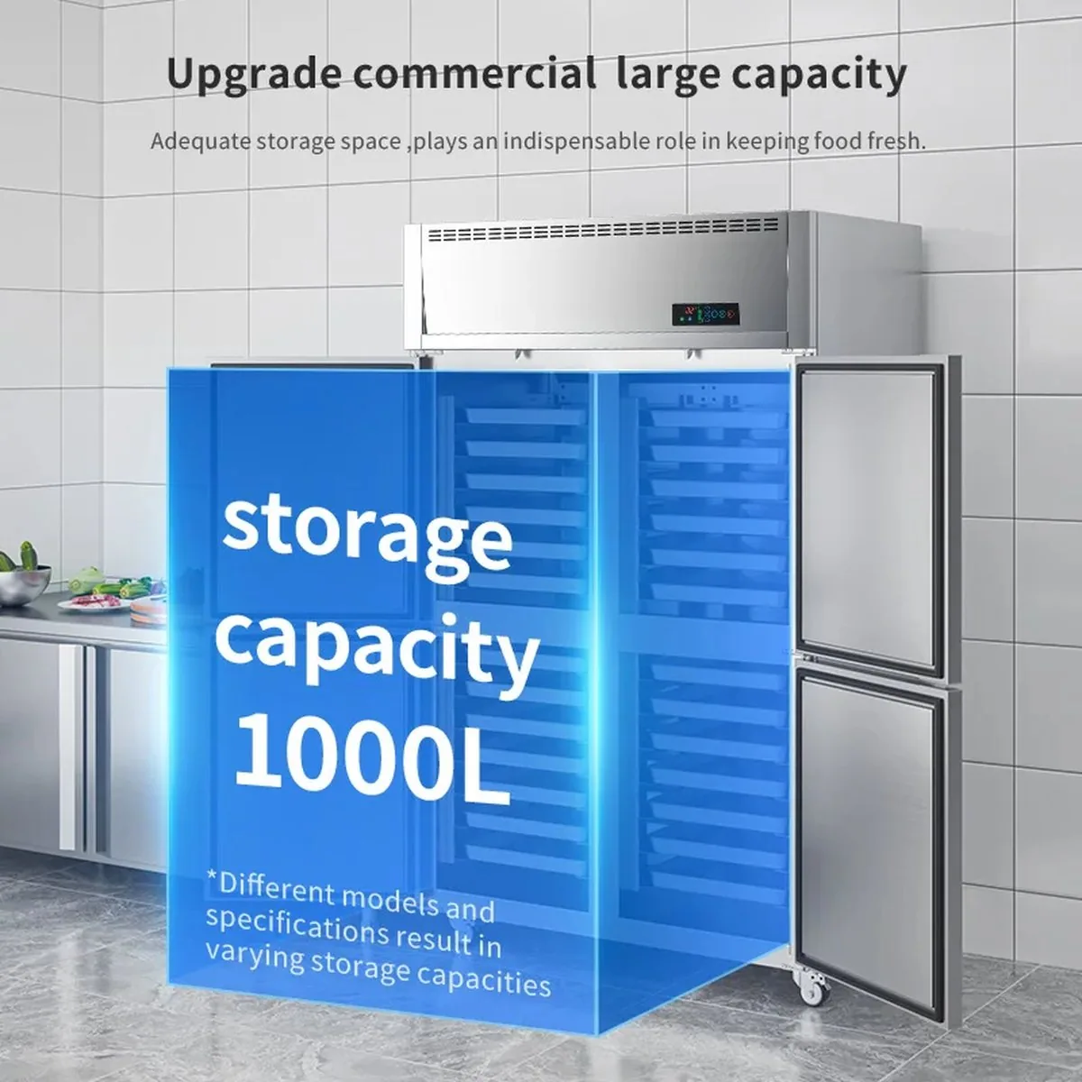 Factory Direct Big Size Vertical Insert Tray Refrigerator Air Cooling Bakery…