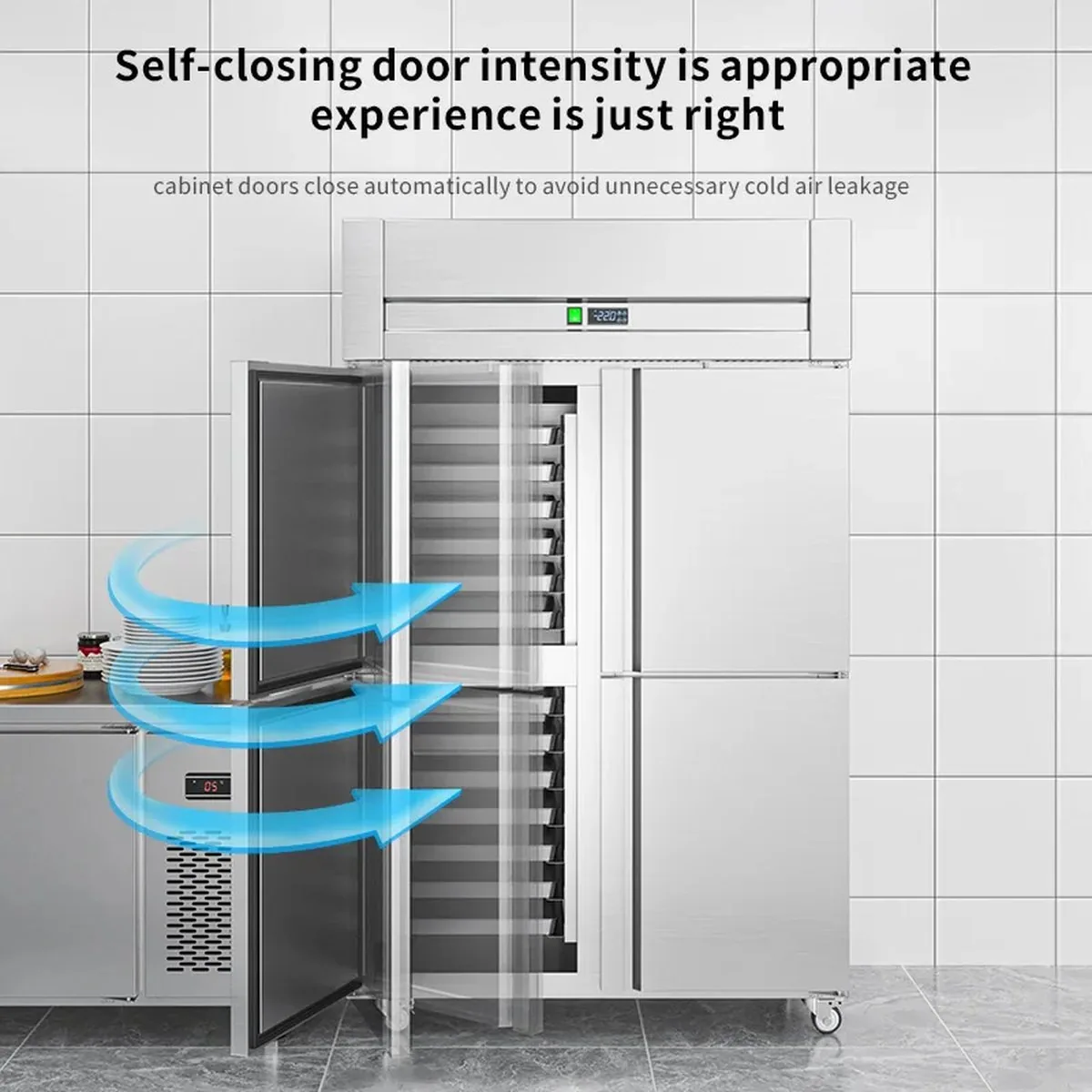 Commercial 4 Door Dual Temperature Tray Refrigerator Freezer Stainless Steel…