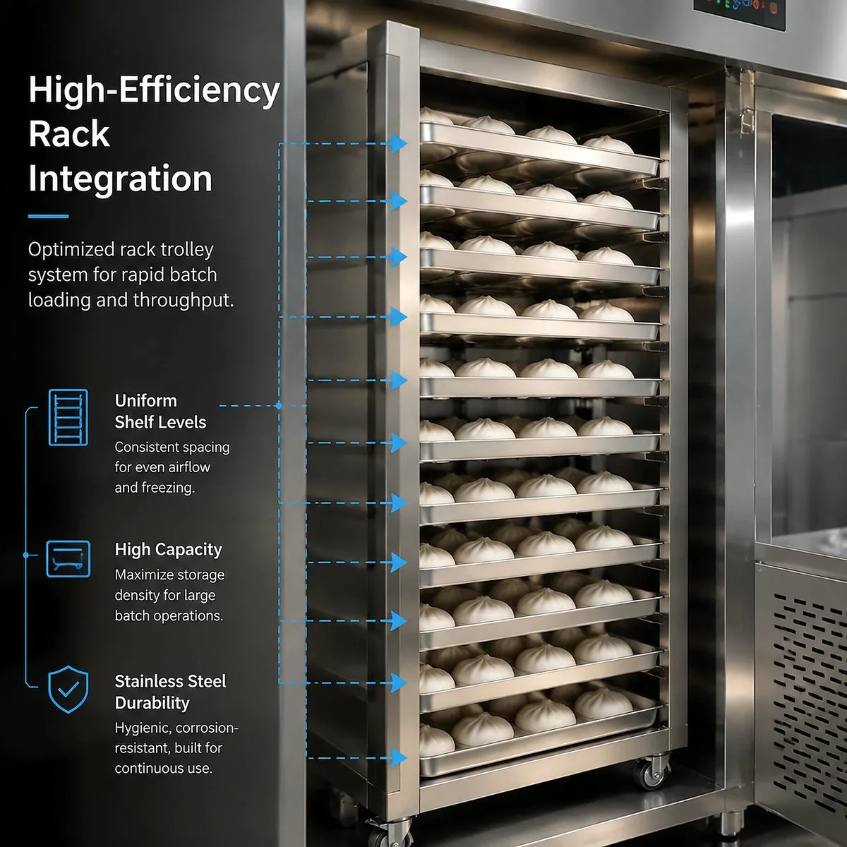 Shehope 15Tray -45C Commercial Walk-In Double Door Blast Freezer Stainless…