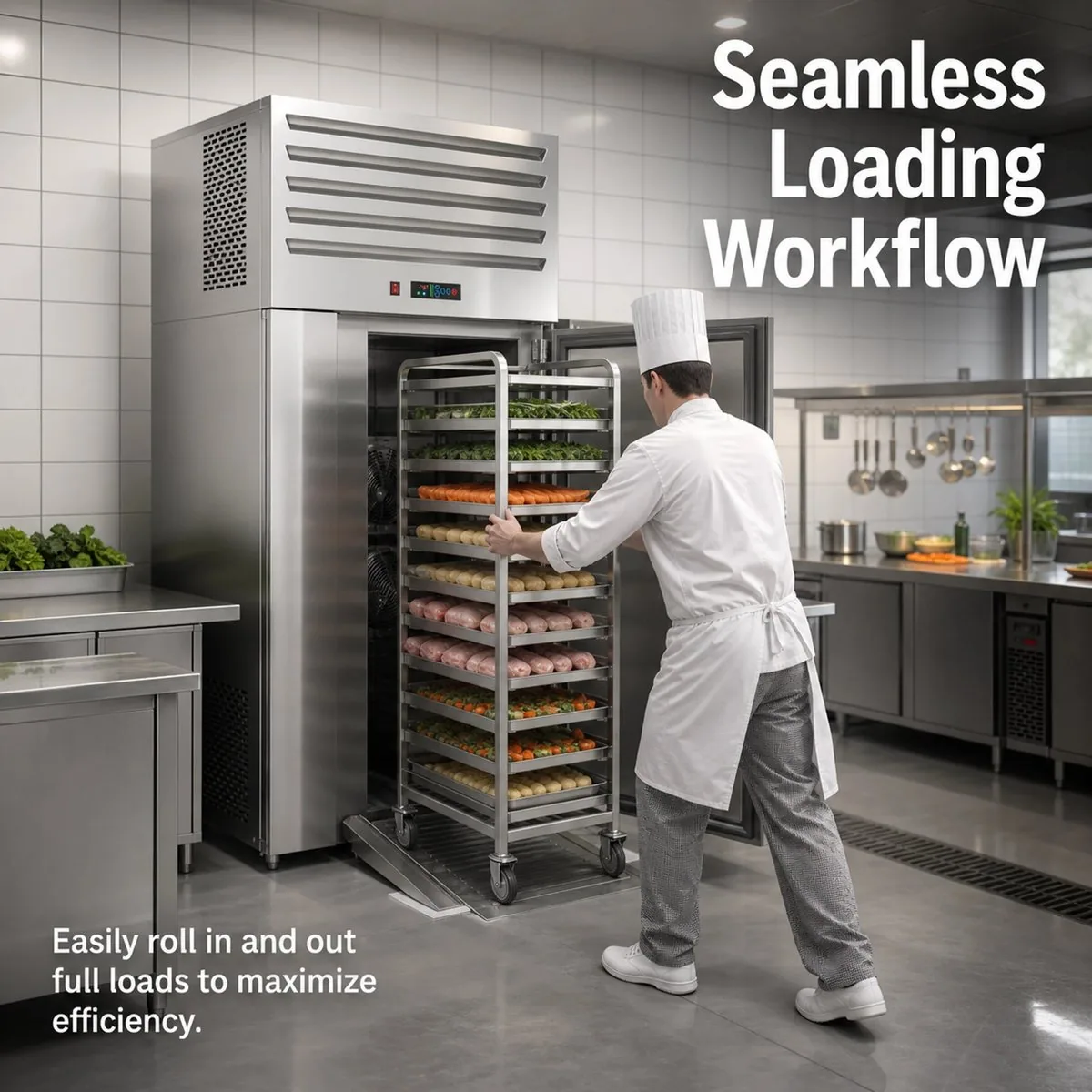 Shehope 30 Tray Double Door -80C Commercial Walk-In Blast Freezer Stainless…