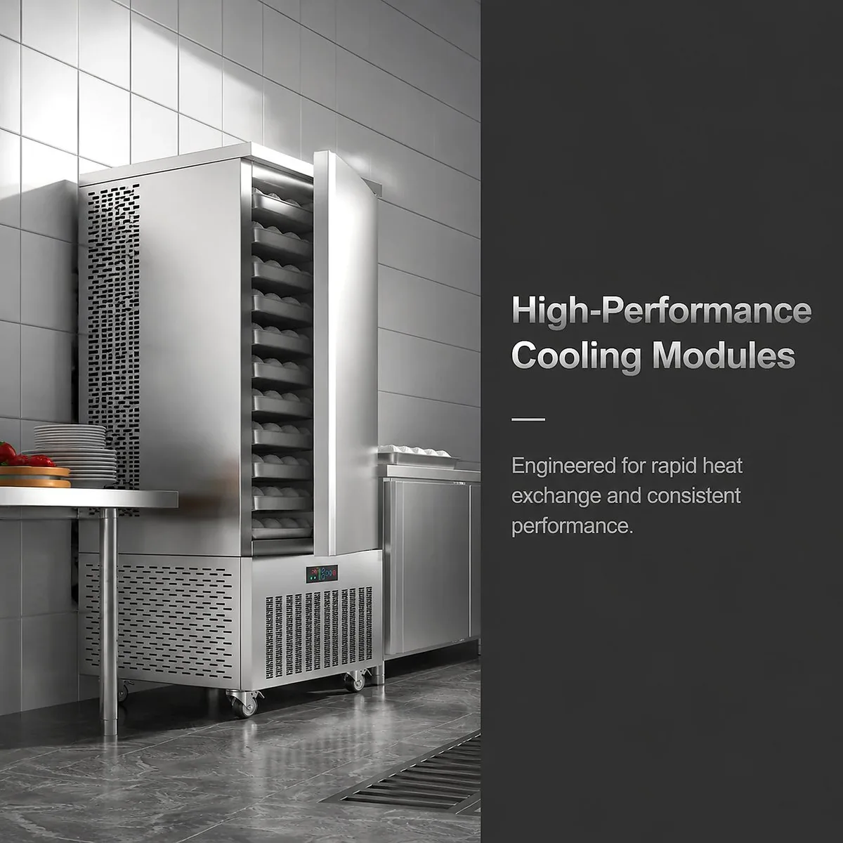 30 Tray -45C Puls Commercial Walk-In Double Doors Blast Freezer Stainless…