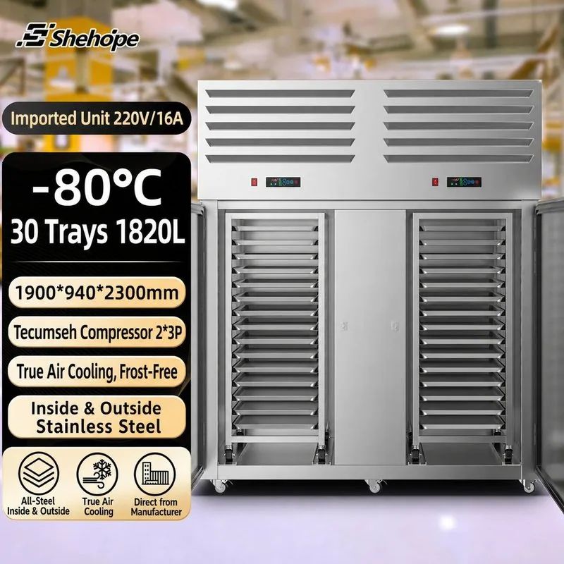 30 Tray -80 Commercial Walk-In Double Doors Blast Freezer Stainless Steel…