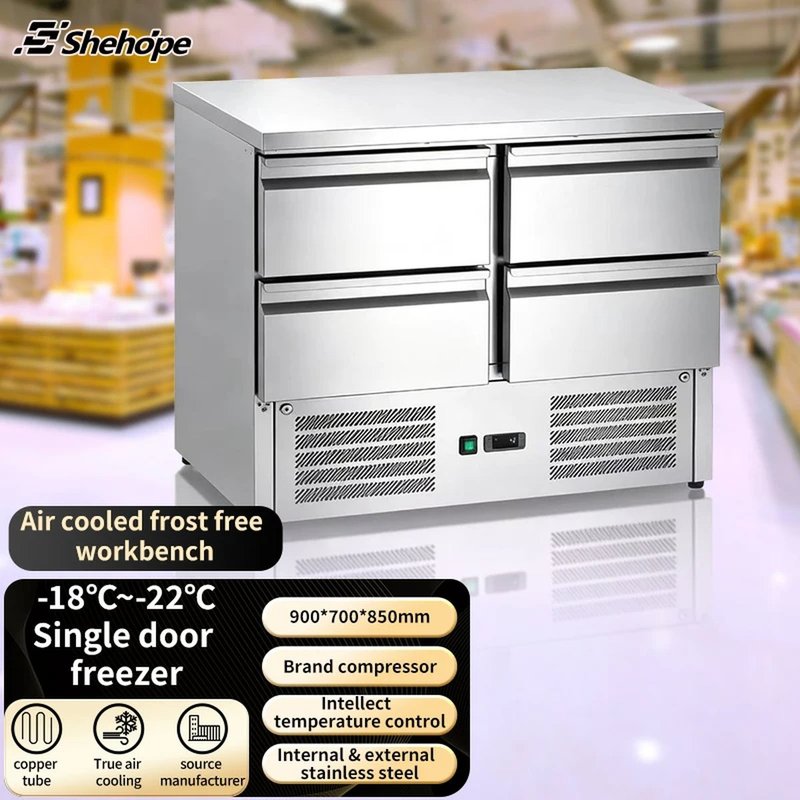 Commercial 4 Drawers Frozen Workbench Stainless Steel Undercounter Freezer…
