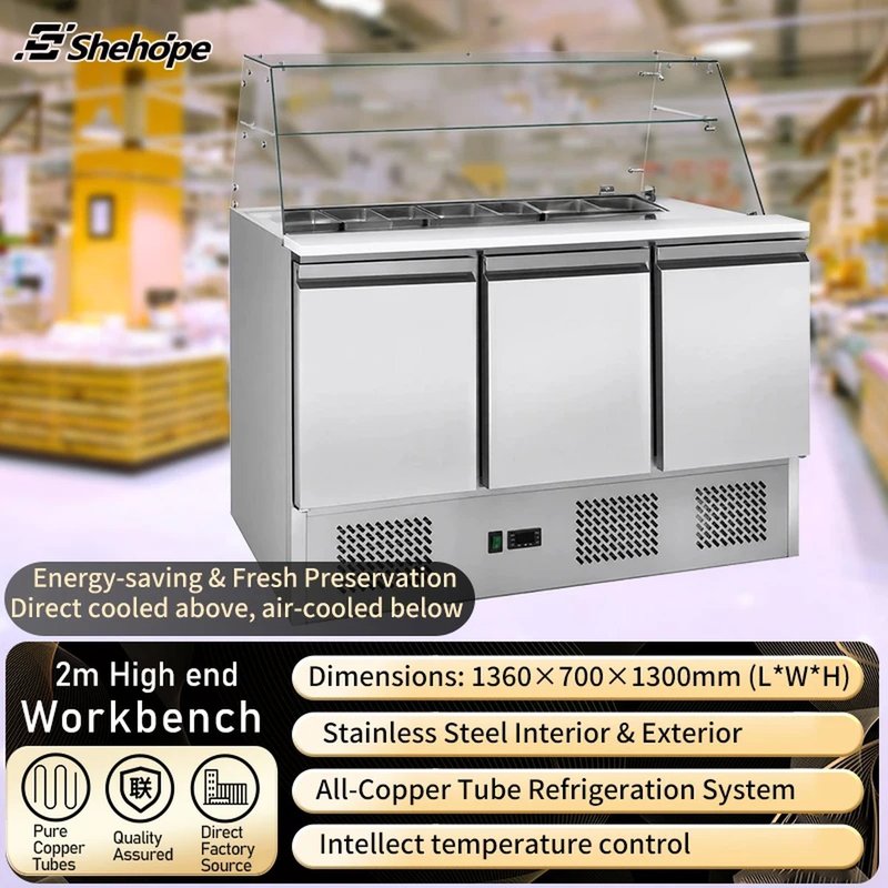 American 3-Door Stainless Steel Single-Temperature Air Cooling Digital…