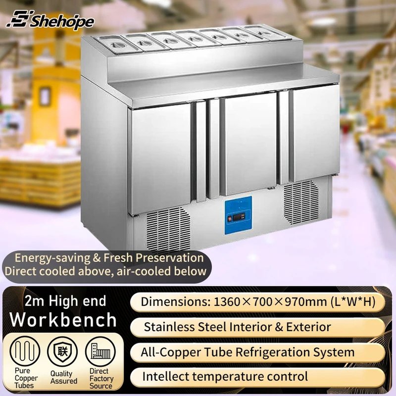 American 3-Door Stainless Steel Single-Temperature Air Cooling Refrigerated…
