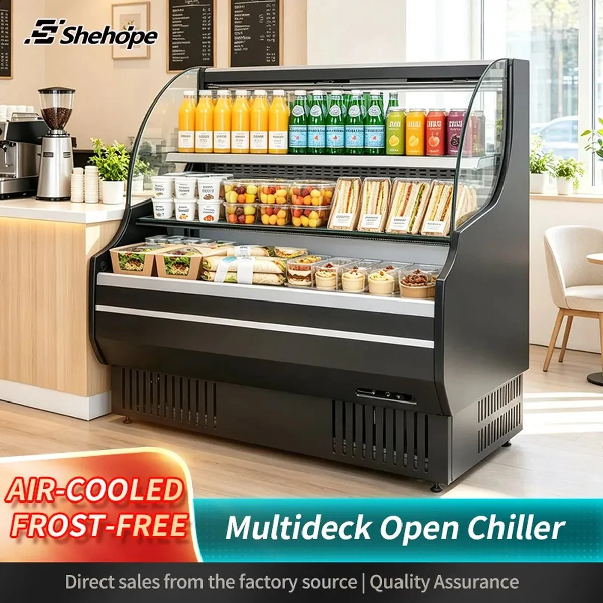 Commercial Walk-In Open Front Display Freezer Multideck Adjustable Shelves…