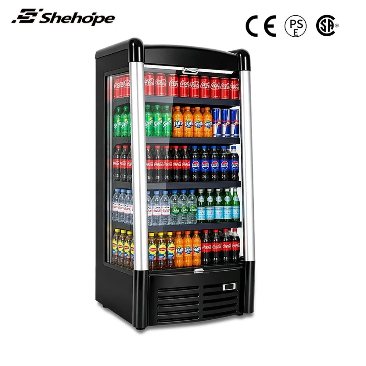 Commercial Multideck Air Curtain Open Display Freezer Automatic Defrost LED…