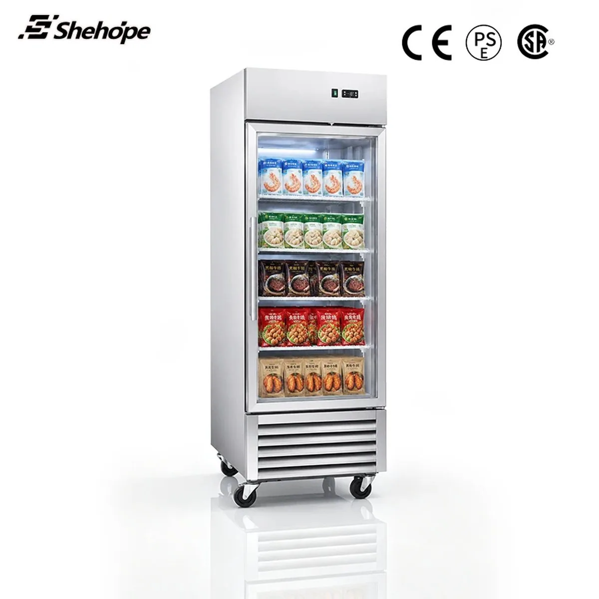 Commercial Single Door Upright Glass Door Display Reach-In Refrigerator…