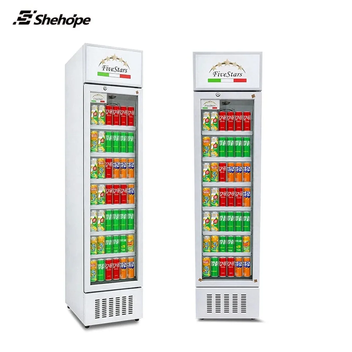 Slim Narrow Reach-In Upright Beverage Display Cooler Single Glass Door…