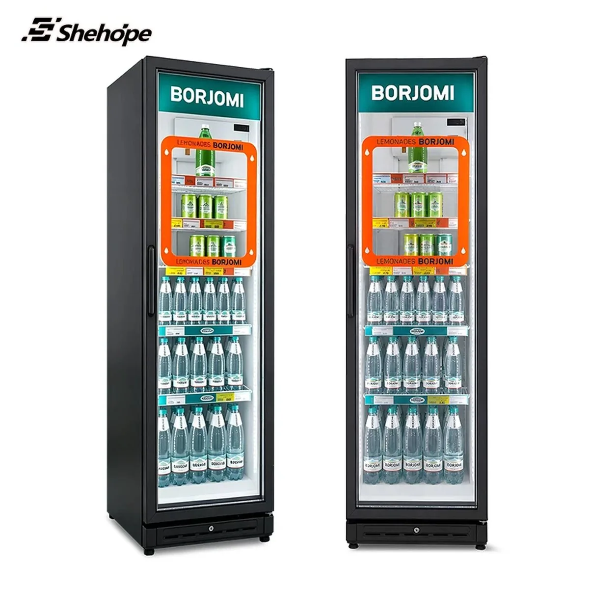 Slim Narrow Upright Beverage Display Cooler Single Glass Door Vertical Drink…