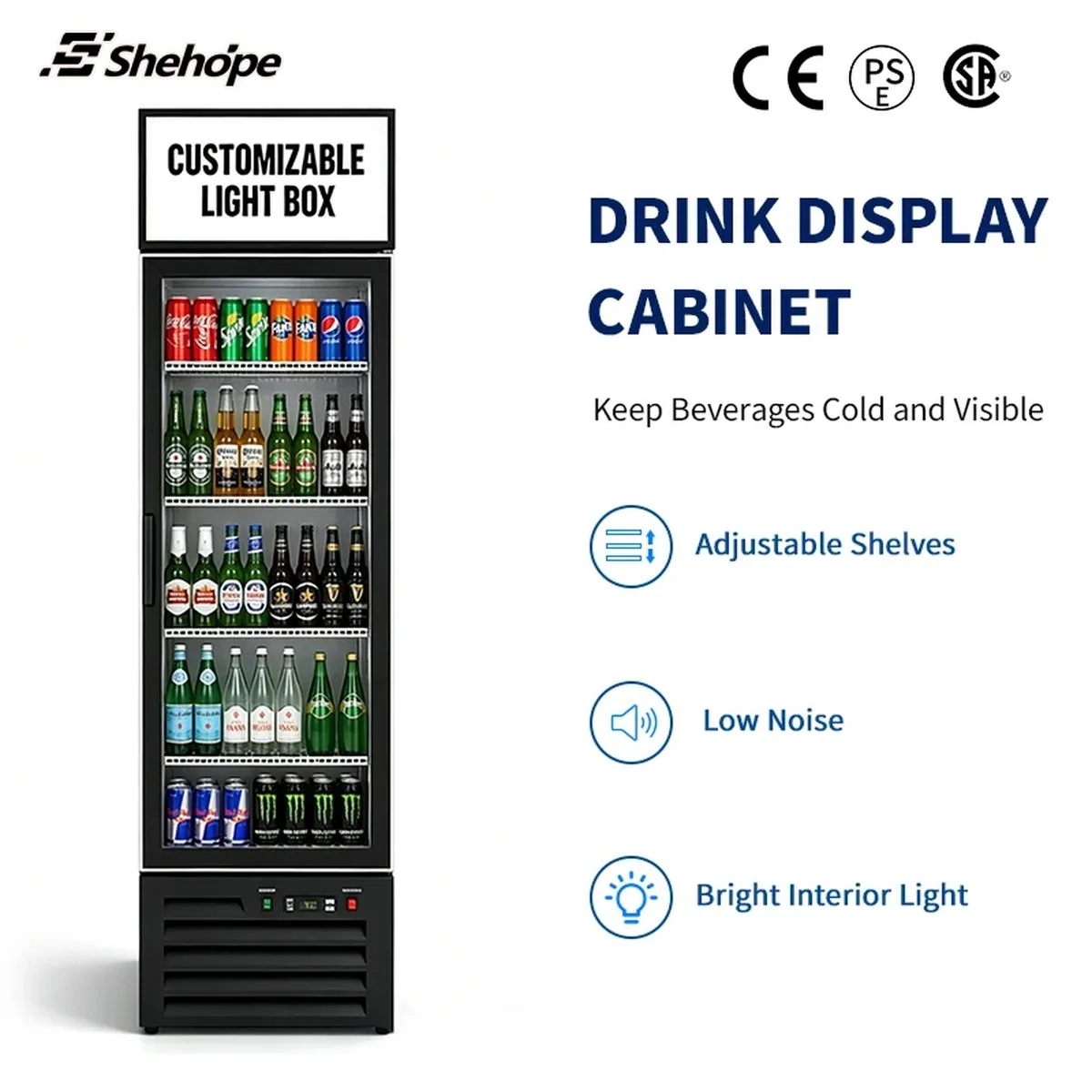 Slim Narrow Reach-In Upright Beverage Display Cooler Single Glass Door…