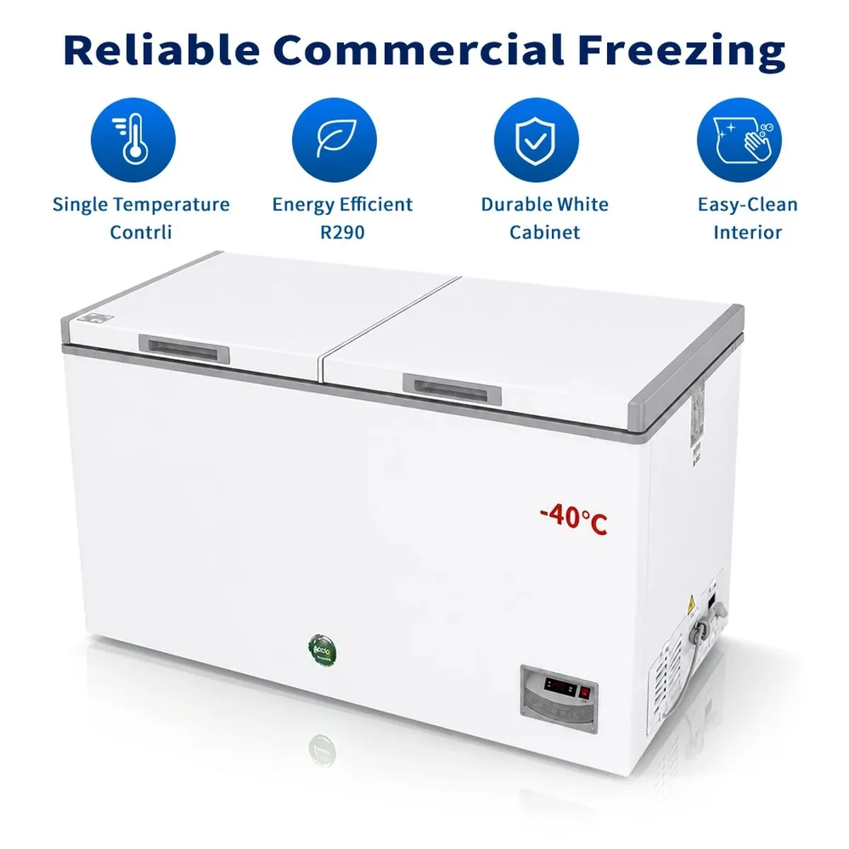 Large Capacity Reach-In Horizontal Chest Ultra Low Temp Freezer -40C Double…