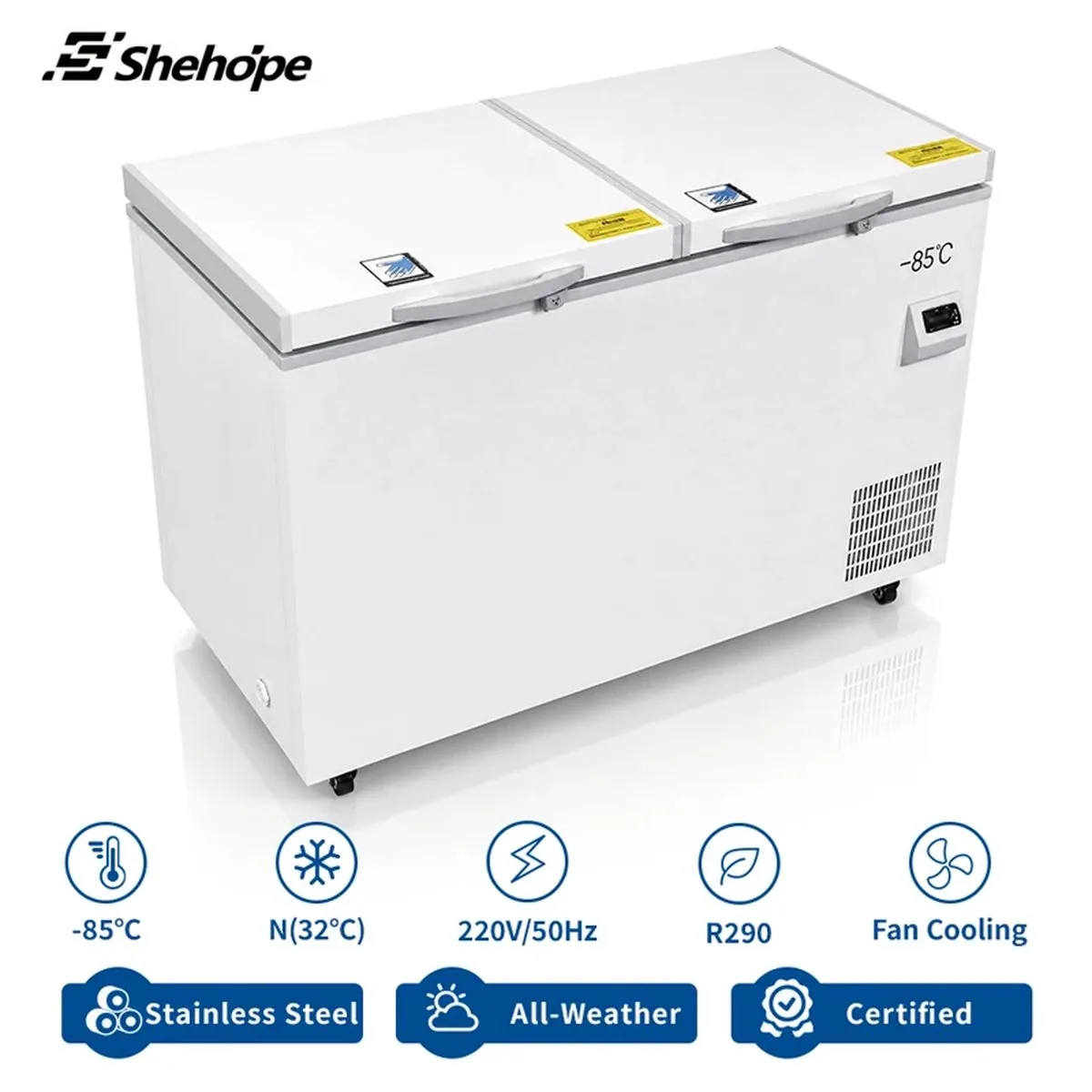 Large Capacity Reach-In Horizontal Chest Ultra Low Temp Freezer -85C Double…