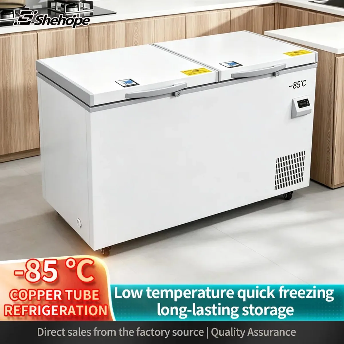 Large Capacity Reach-In Horizontal Chest Ultra Low Temp Freezer -85C Double…
