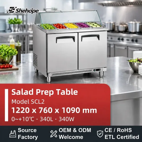 بارات السلطات وطاولات تحضير السلطات · بابان · SCL2 · 1220×760×1090