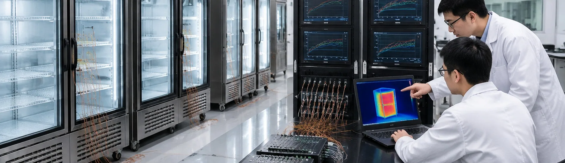 Laboratorio de control de calidad para vitrinas de refrigeración comercial