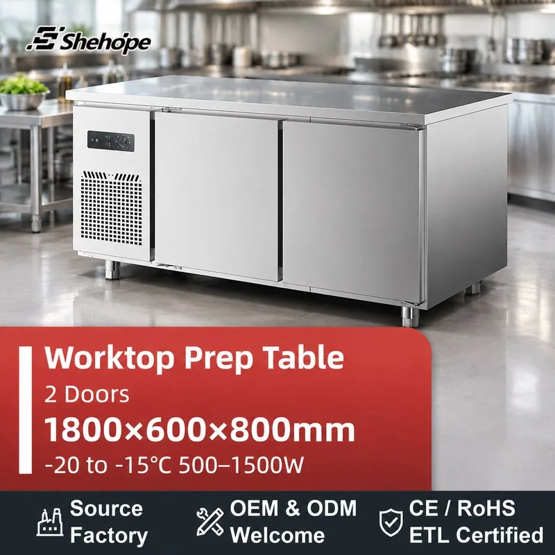 Shehope 1.5m Stainless Steel Prep · 1800×600×800 · -20–-15°C