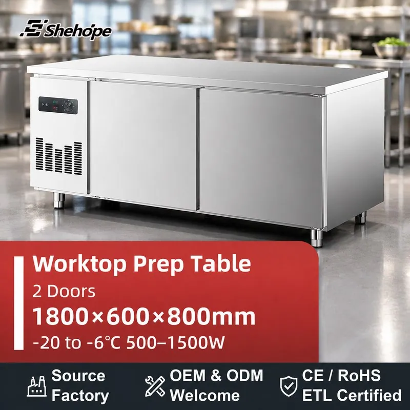 1.8m Stainless Steel Freezing Workbench · 1800×600×800 · -20–-6°C