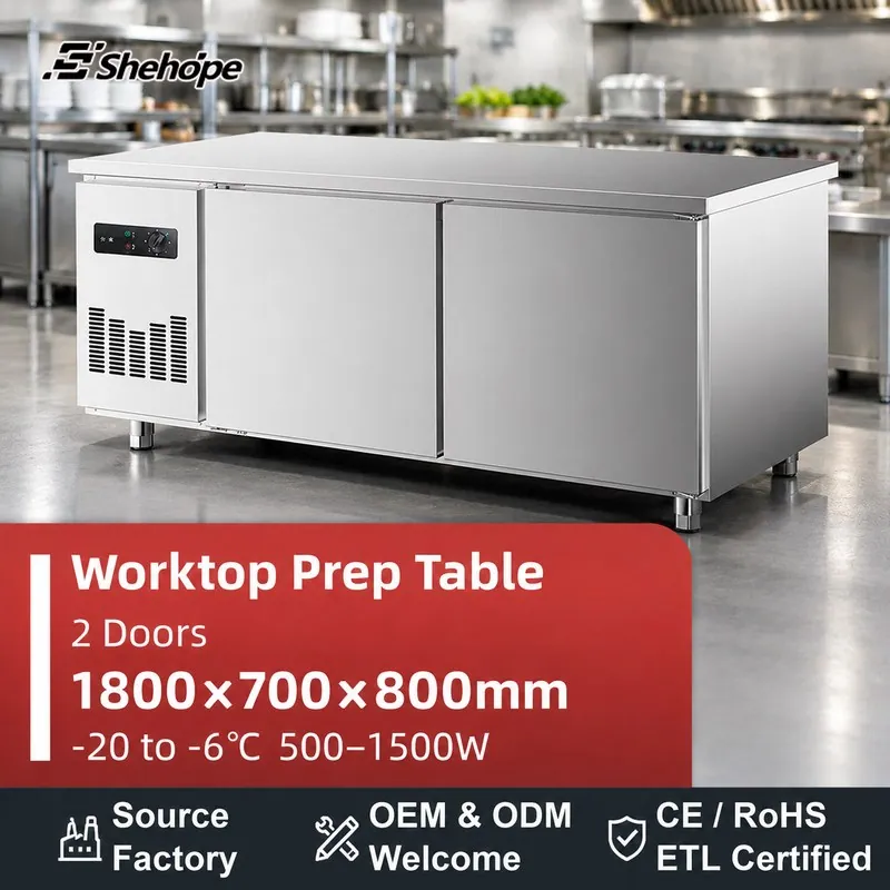 1.8m Stainless Steel Freezing Workbench · 1800×700×800 · -20–-6°C