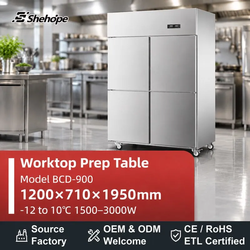 Four Door Commercial Stainless Steel · BCD-900 · 1200×710×1950