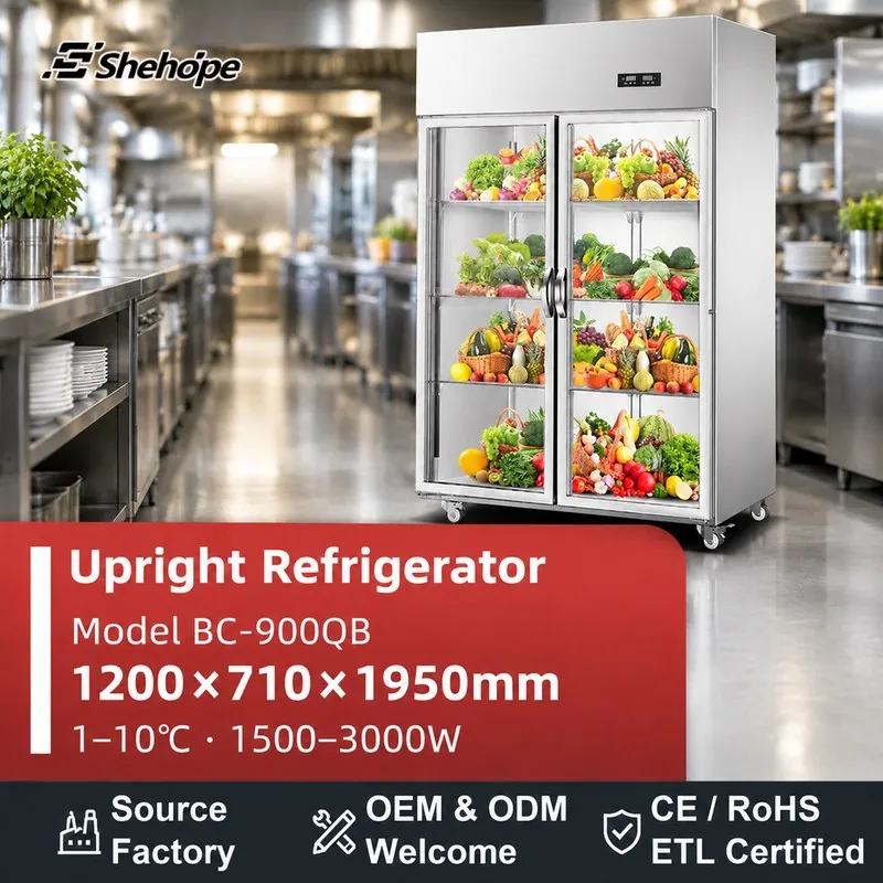 Commercial Stainless Steel 2-Door · BC-900QB · 1200×710×1950