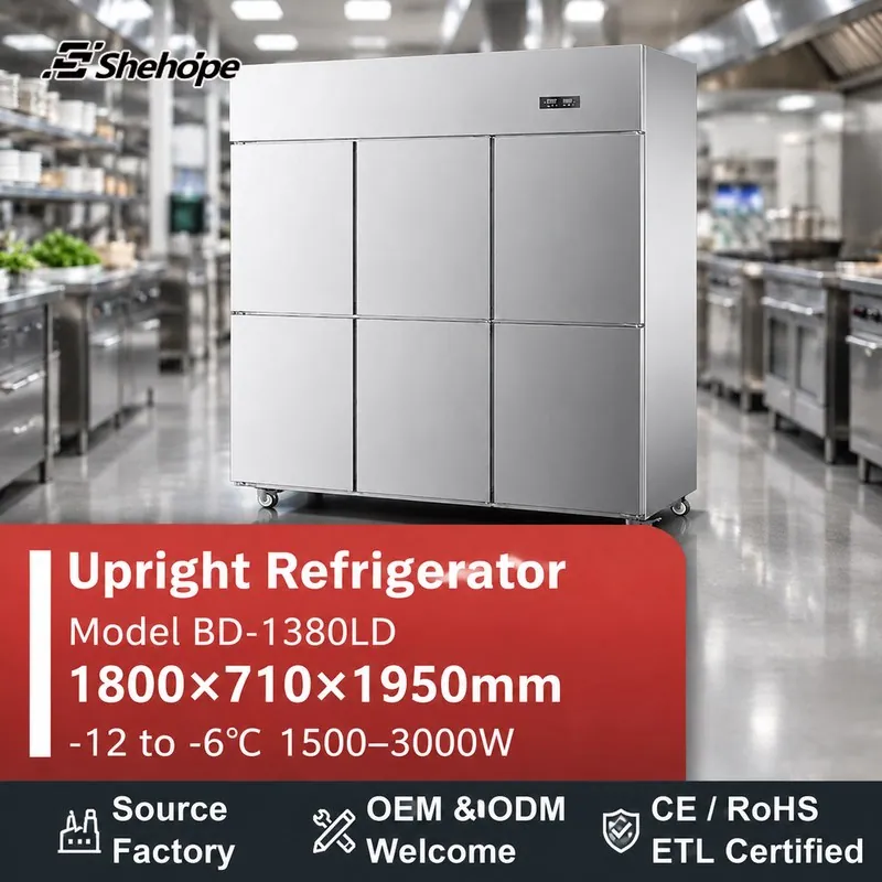 Energy Efficient Upright Freezer for · BD-1380LD · 1800×710×1950