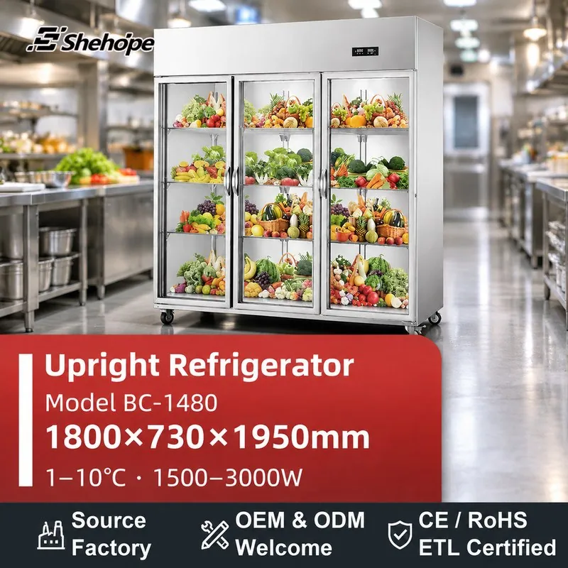 Energy-Saving Stainless Steel Triple · BC-1480 · 1800×730×1950