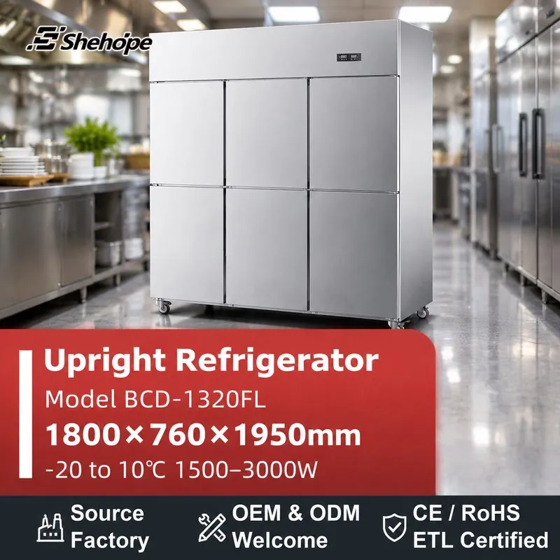 Stainless Steel Dual Zone Commercial · BCD-1320FL · 1800×760×1950