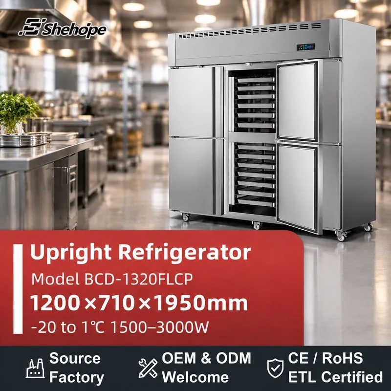 Vertical Reach-In Bakery Freezer · BCD-1320FLCP · 1200×710×1950