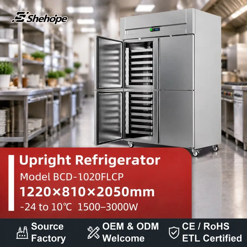 Commercial 4 Door Dual Temperature · BCD-1020FLCP · 1220×810×2050