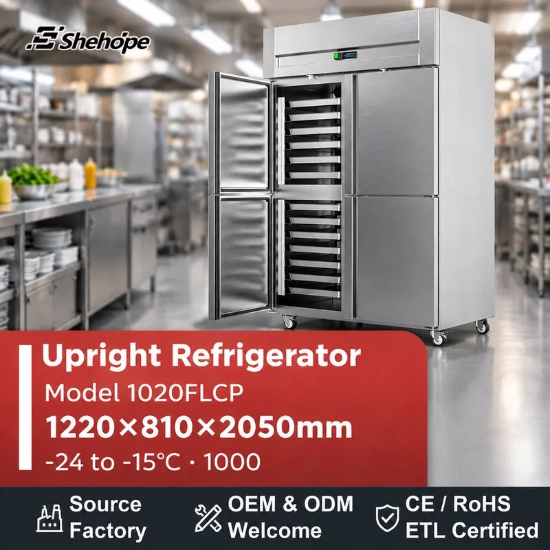 Commercial Reach-In 4-Door Upright Tray Freezer Automatic Defrost Digital…