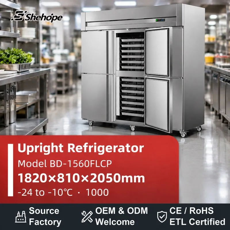 Commercial Upright Tray Freezer · BD-1560FLCP · 1820×810×2050
