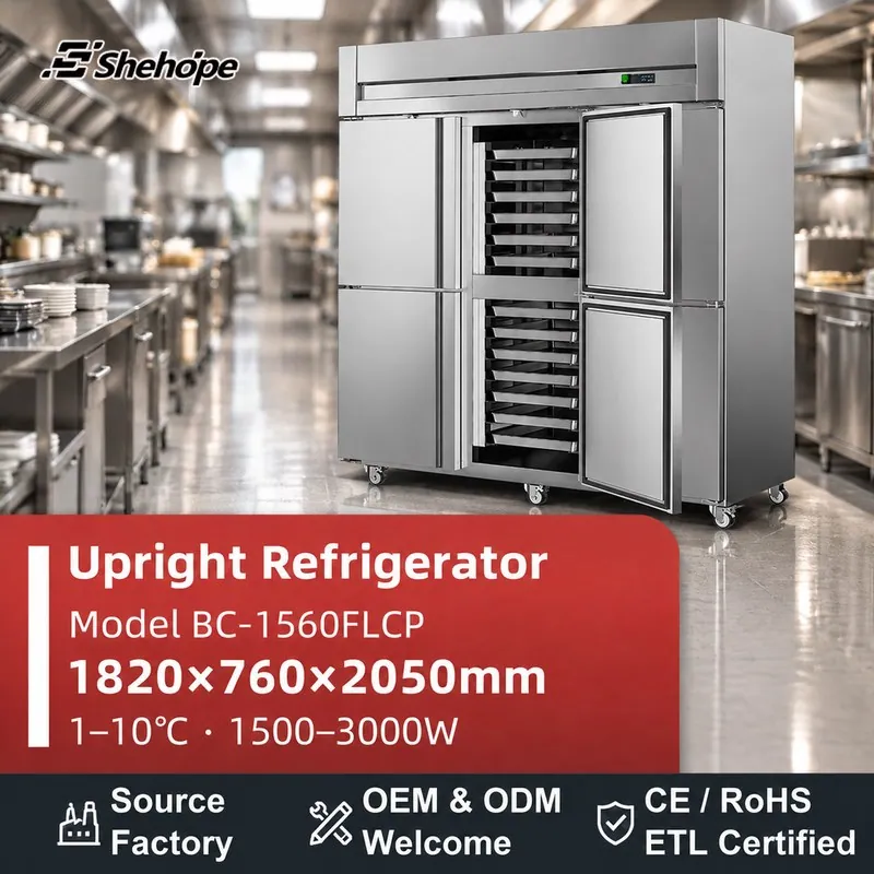 Commercial Vertical Tray Reach-In · BC-1560FLCP · 1820×760×2050
