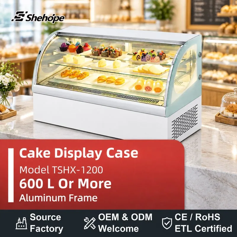 خزائن عرض الكعك ووحدات العرض فوق أسطح العمل · TSHX-1200 · 2–8°C