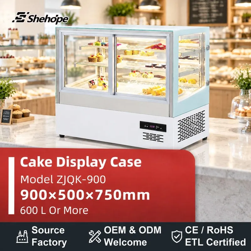 Commercial Countertop Straight Glass Front Sliding Door Merchandiser…