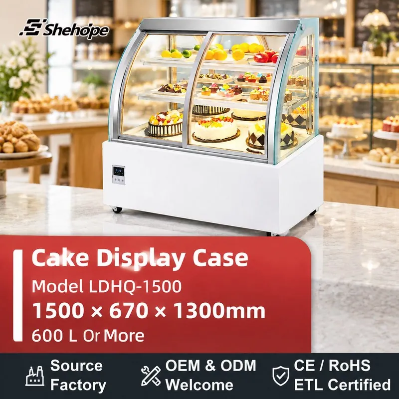 Commercial Curved Front Sliding Door · LDHQ-1500 · 1500×670×1300