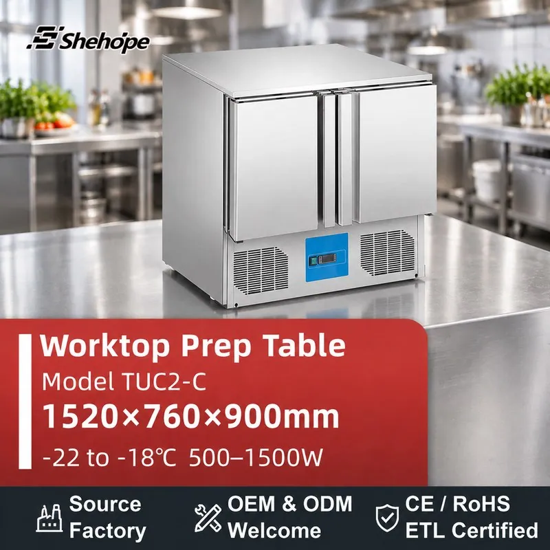 Commercial Double Door Stainless Steel · TUC2-C · 1520×760×900