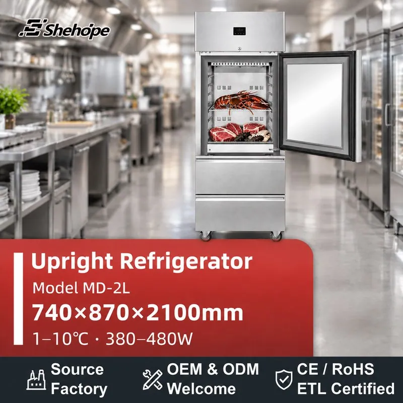 Single Door Stainless Steel Reach-In · MD-2L · 740×870×2100