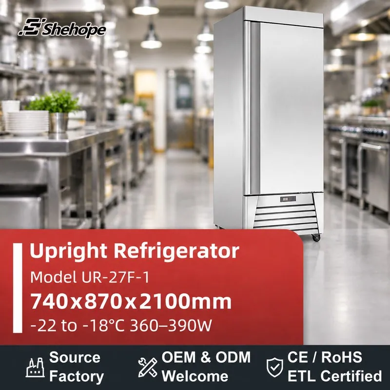 Single Door American Style Stainless · UR-27F-1 · 740×870×2100