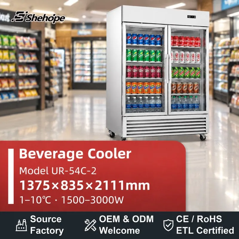 Commercial Double Door Upright · UR-54C-2 · 1375×835×2111