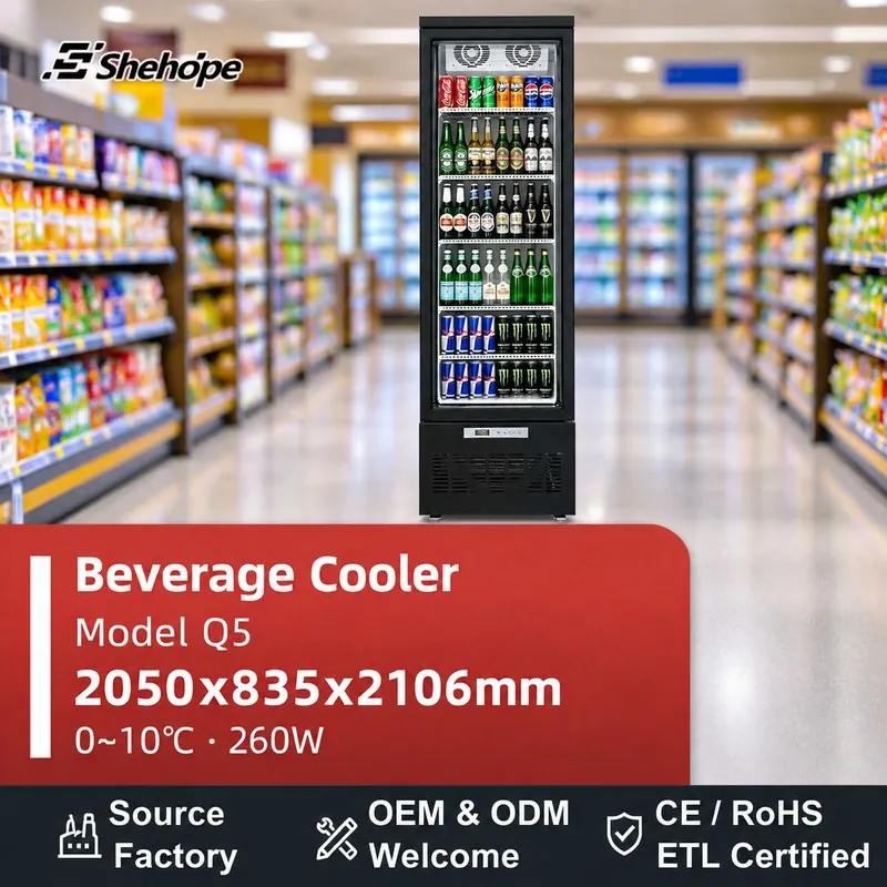 Slim Narrow Reach-In Upright Beverage · Q5 · 2050×835×2106
