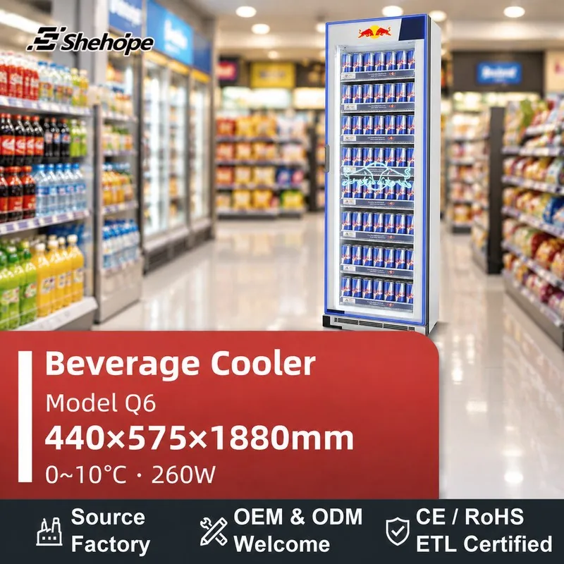Slim Narrow Upright Beverage Display Cooler · Q6 · 440×575×1880