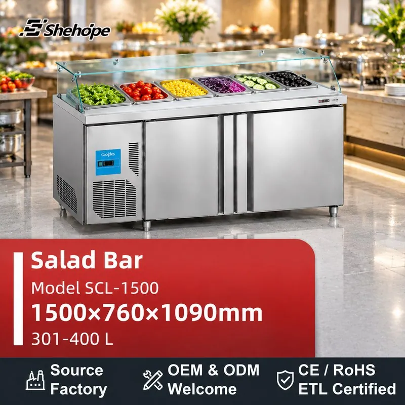 بارات السلطات وطاولات تحضير السلطات · SCL-1500 · 1500×760×1090