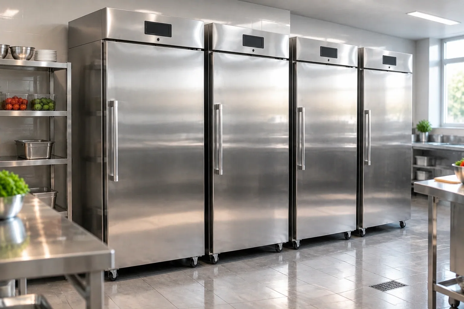 Upright kitchen refrigeration