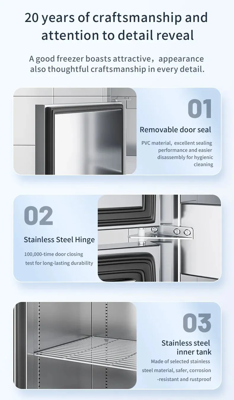 Energy Saving Freecooling Compatible Reach-In Four-Door Stainless Steel…