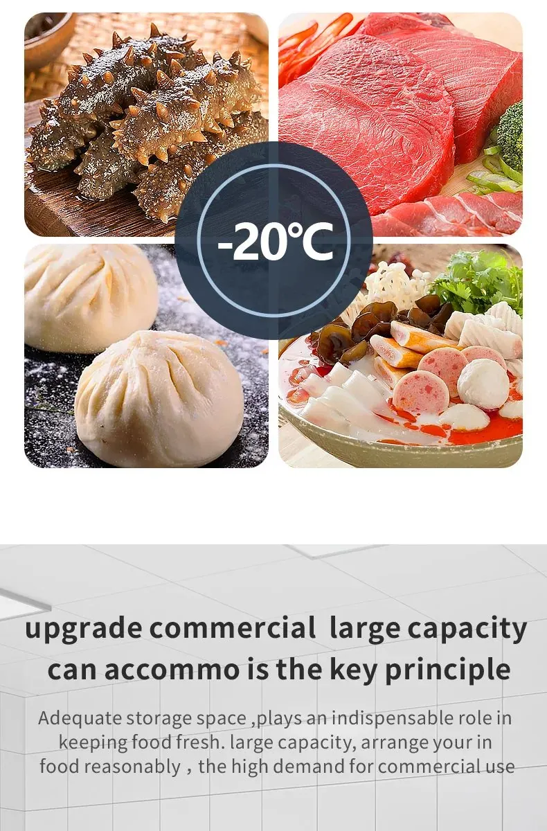Stainless Steel Four Doors Full Cold Storage Upright Reach-In Freezer…