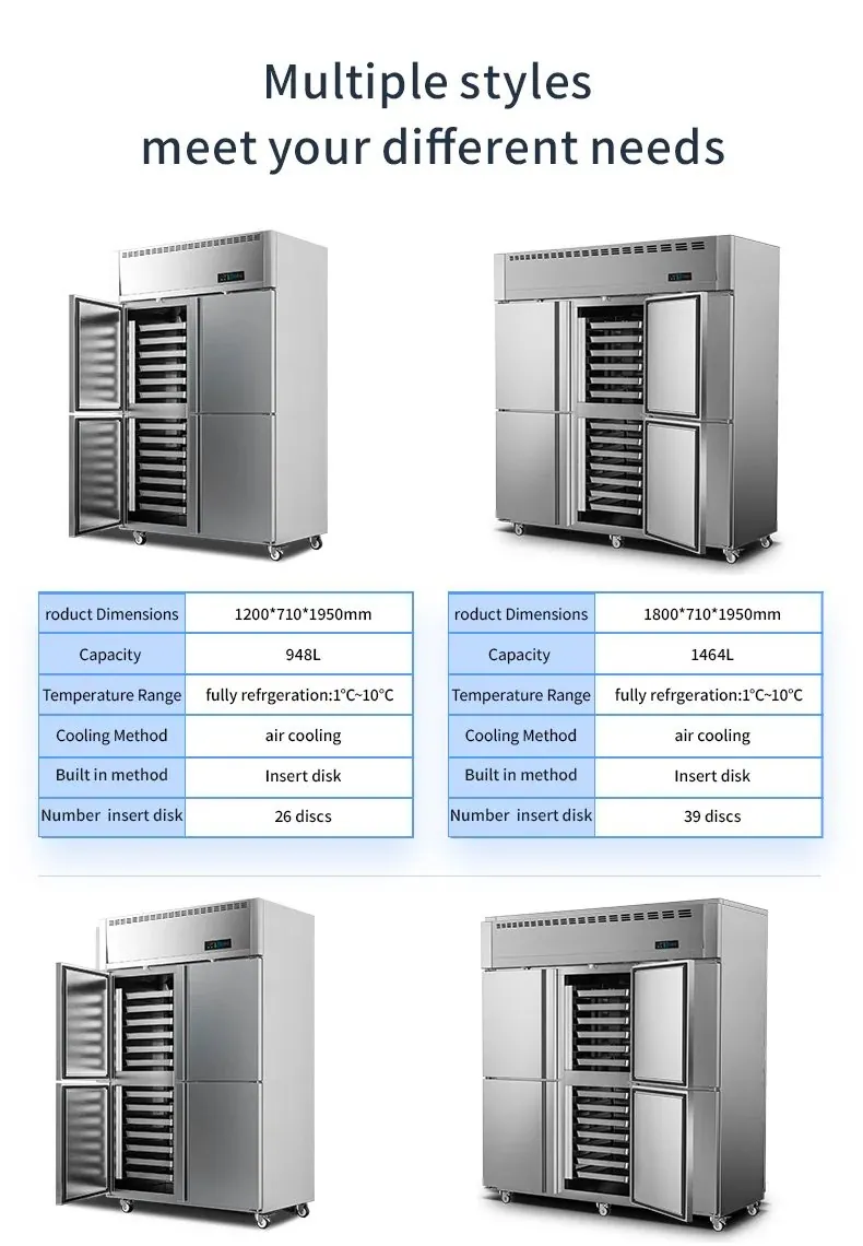 Factory Direct Big Size Vertical Insert Tray Refrigerator Air Cooling Bakery…